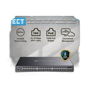 TP-Link SG3452XMPP 48-Port Gigabit 4-Port 10GE Managed Switch 750W PoE