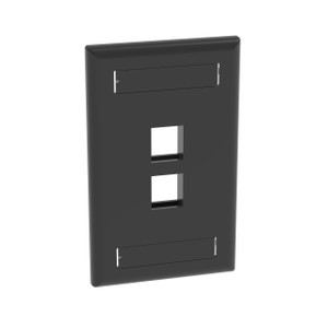 Panduit NK2FBL 2-Port Single-Gang Faceplate