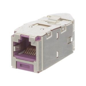 Panduit CJSLR688TGVLY Cat 6 TG Angled Jack Violet