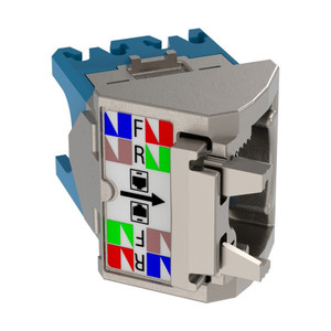 Panduit CJSLRCAPBU-X 45° Cat 6A Shielded Wire Cap