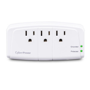 CyberPower 900 J, 125 V, NEMA 5-15P plug, 3 NEMA 5-15R, Limited lifetime warrant