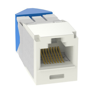 Panduit CJLR6X88TGIW Cat 6A Angled Jack Off White