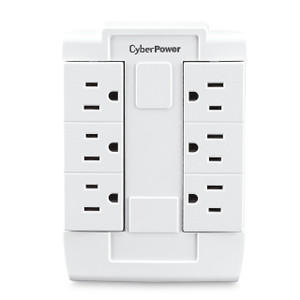 CyberPower Expands TWO Grounded Outlets Into SIX Grounded, Swivel Outlets.