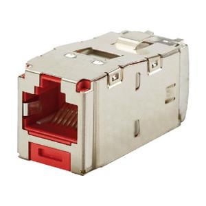 Panduit CJS6X88TGRDY Cat 6A TG Shielded Jack - Red