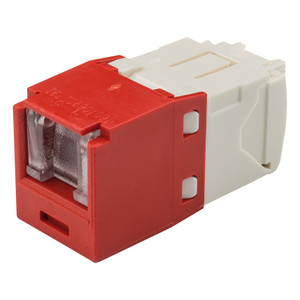 Panduit CJH688TGRD Cat 6 Shuttered RJ45 Jack Module Red