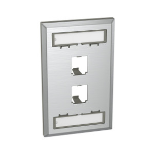 Panduit CFPL2SY 2-Port Stainless Steel Faceplate