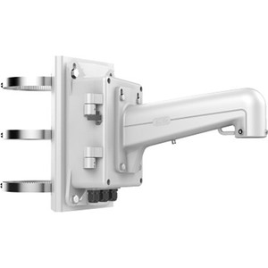 Hikvision PMPL PTZ pole mount adapter for security cameras, black aluminum bracket