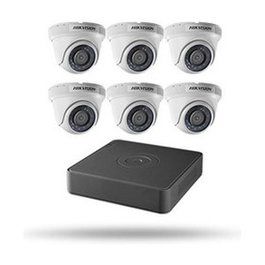 Hikvision T7108Q2TA 8-Channel 1080p DVR with 2TB HDD and 6 1080p Outdoor Turret Cameras Kit