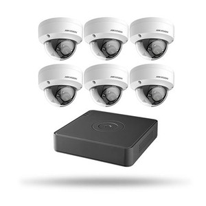 Hikvision T7108Q2TB T7108Q2TB 8-Channel 1080p DVR with 2TB HDD and 6 1080p Outdoor Dome Cameras Kit