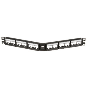 Panduit CPPLA24WBLY 24PT Angled Patch Panel W/ Lbl.
