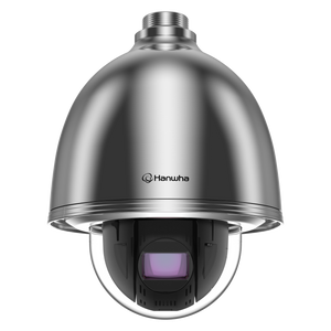 XNV-6083R 2MP PTZ dome close-up of lens and vandal-resistant housing design