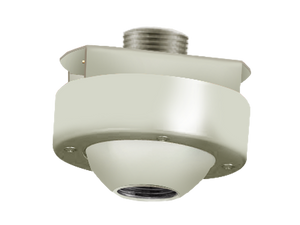 Hanwha SBP-302CMW white pole mount close-up detail and hardware