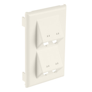 Panduit Faceplt V Communication 4POS WHT EA