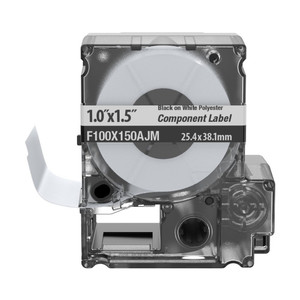 Panduit PXE Cassette FL Poly 1.0X1.50 Blk-wht PK