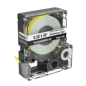 Panduit PXE Cassette, Continuous Tape, Polyester, 0.38IN W X 30FT L, Bl/yl