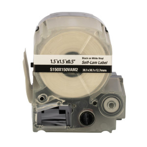 Panduit PXE MP500/MP550 Vinyl Self-lam Cassette, 1.50INW X 1.50INH, White/clear