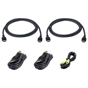 ATEN 6FT. USB Ultra High-speed HDMI Dual Display Secure KVM Cable KIT - 2L7D02UH21X5