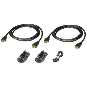 ATEN Cable KIT - USB Type A HDMI Left Connector - Male Left Gender - USB Type B HDMI - 2L7D02UHX5