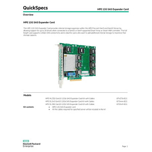 HPE DL5X0 GEN10 12GB SAS Expander - 873444-B21
