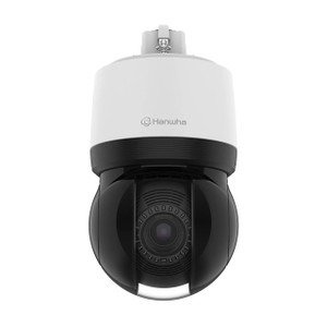 Hanwha XNP-C8253R PTZ camera outdoor mounting bracket and cable connectors detail