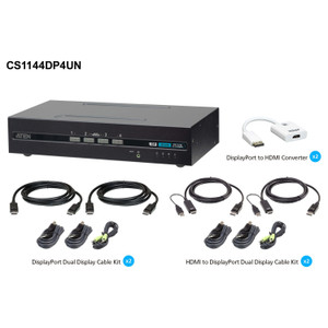 ATEN CS1144DP4UN 4-Port Dual Display Universal Secure KVM Switch