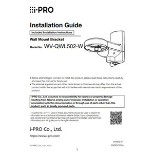 i-PRO WV-QWL502-W Wall Mount Bracket