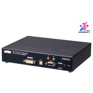 ATEN USB Single Link Dvi-i Single Display KVM Over IP Transmitter With Audio & Serial