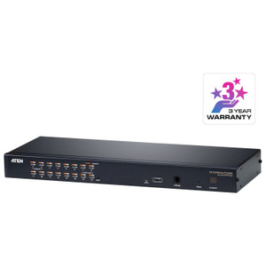 ATEN 1-LOCAL/REMOTE Share Access 16-PORT Multi-interface CAT 5 KVM Over IP Switch