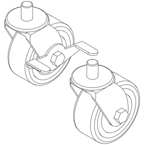 Vertiv 2 Locking 2 Non-locking Casters