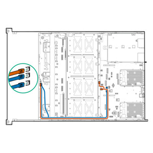 HPE DL385 G11 8LFF Oroc X1 Sas/sata CBL - P57870-B21