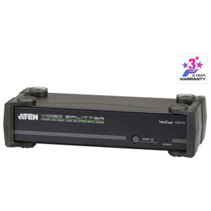 ATEN 4PORT DVI Dual Link Splitter + AUDIO/RS2