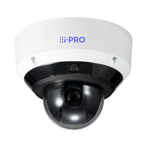 i-PRO WV-X86530-Z2-1 outdoor PTZ dome camera detail view showing pan-tilt-zoom mechanism