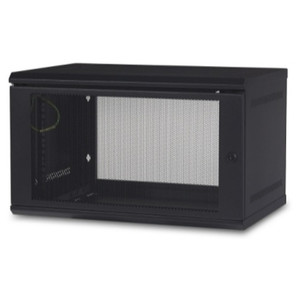 APC Netshelter 6U Wallmount Rack Enclosure Cabinet Single Hinged Switch Depth - AR106