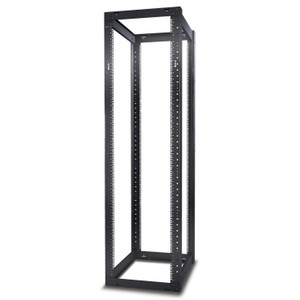APC by Schneider Electric Netshelter 4 Post Open Frame Rack Square Holes Black