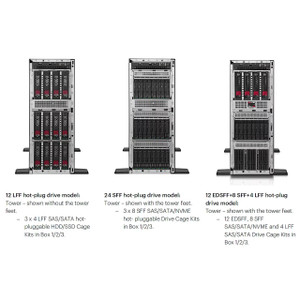 HPE ML350 G12 12EDSFF X4 Direct CBL KIT