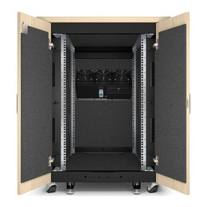 APC Netshelter Soundproof, 17U, Server Rack Enclosure, 120V, Maple