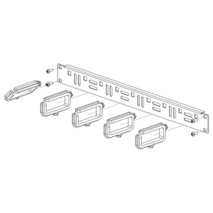 Vertiv 1 RMU 19 in Cable MGT BAR 5 D Rings BLK - CM-05