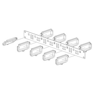 Vertiv Cable Mngr 1RU 19 in 9 D Rings BLK - CM-09