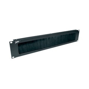Middle Atlantic 2 Space Brush Grommet Panel Steel Black Powder Coat finish
