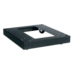 Middle Atlantic Skirted Caster Base 26in. Deep Slim 5 Series Fine Floor includes 4 Casters Steel Textured Black Powder Coat