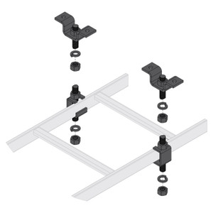 Middle Atlantic 5/8 Slotted Ladder Support Hardware with Ceiling Hang Kit 6 Pieces - CLH-5/8CHK-6