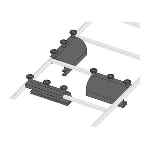 Middle Atlantic Adjustable Horizontal Splice Hardware Kit 1 pair Steel Black Zinc Coat finish