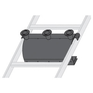 Middle Atlantic Adjustable Rung Drop w/Spools 12in. W Steel Black Zinc finish - CLH-ARD12