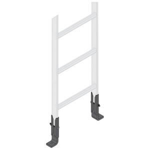 Middle Atlantic Ladder End Support Hardware Kit Steel Black Zinc finish - CLH-RES