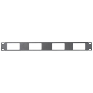 Middle Atlantic 1in. Space Decorative Panel Mounts Four Low-Voltage Decora Devices Steel - DECP-1X4