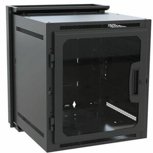 Middle Atlantic 12 Space (21in. ) Data Wallrack with Plexi Door Fits 24in. Deep Equip DWR Series Textured Black Powder Coat Finish ***Drop Ship Only***