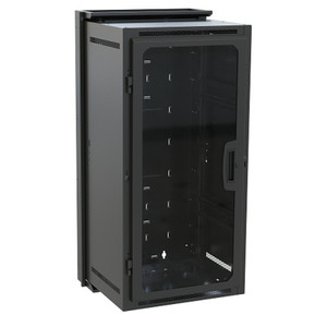 Middle Atlantic Wallrack with Plexi Door 20in. Deep DWR Series Textured Black Powder Coat Finish ***Drop Ship Only***