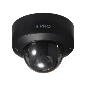 i-PRO WV-S22500-V3L1 5MP black vandal resistant indoor dome IP security camera front view