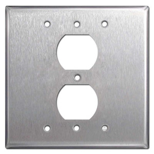 Middle Atlantic STL Duplex Recept & Cover 3000 Gray - G3043GE