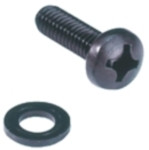 Middle Atlantic 100 Pieces Black 6MM Phillips Truss Head Rackscrews with Washers - HP-6MM